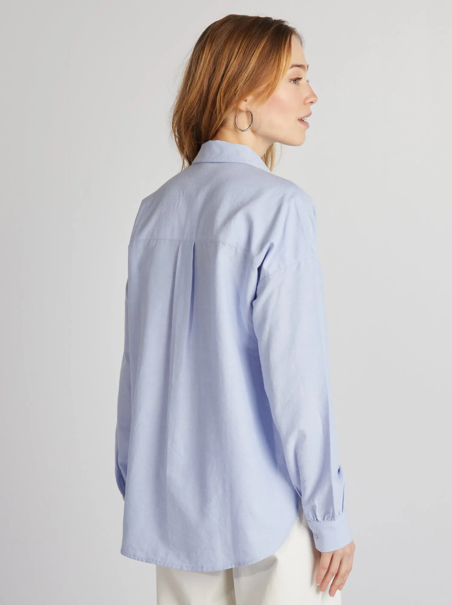 Camicia oxford taglio largo - BLU