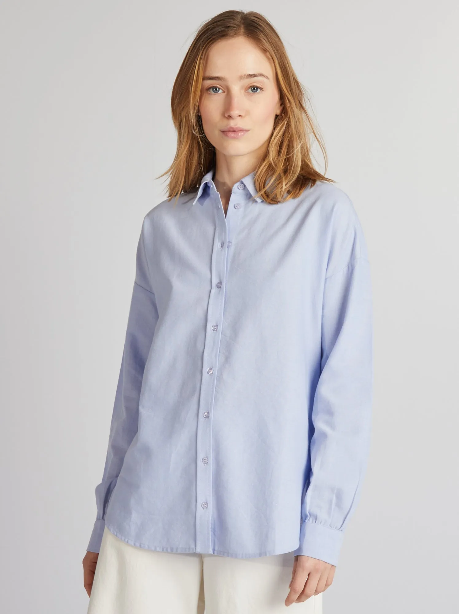 Camicia oxford taglio largo - BLU