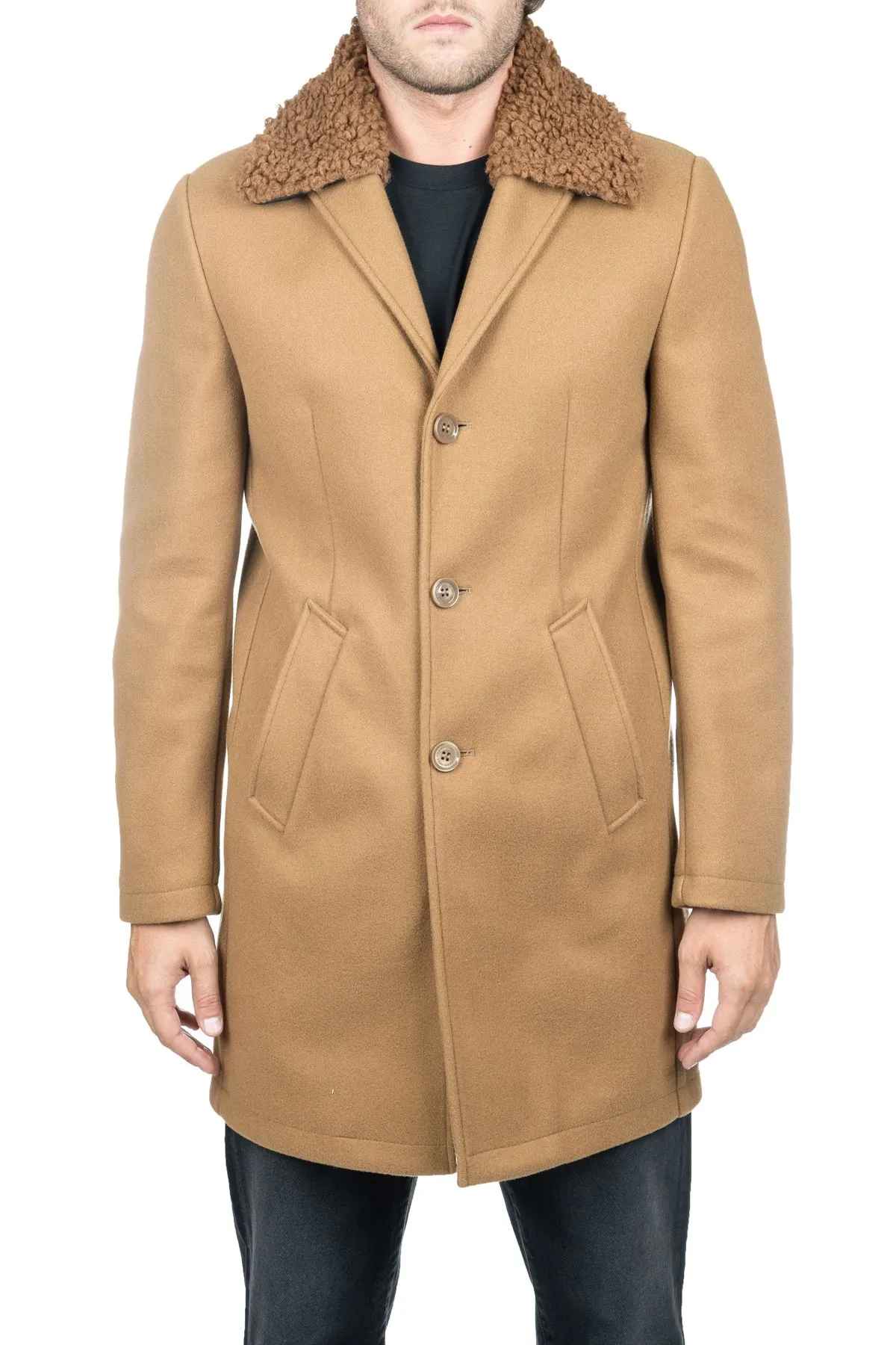 CAPPOTTO CARAMELLO SERIO SF/PELO