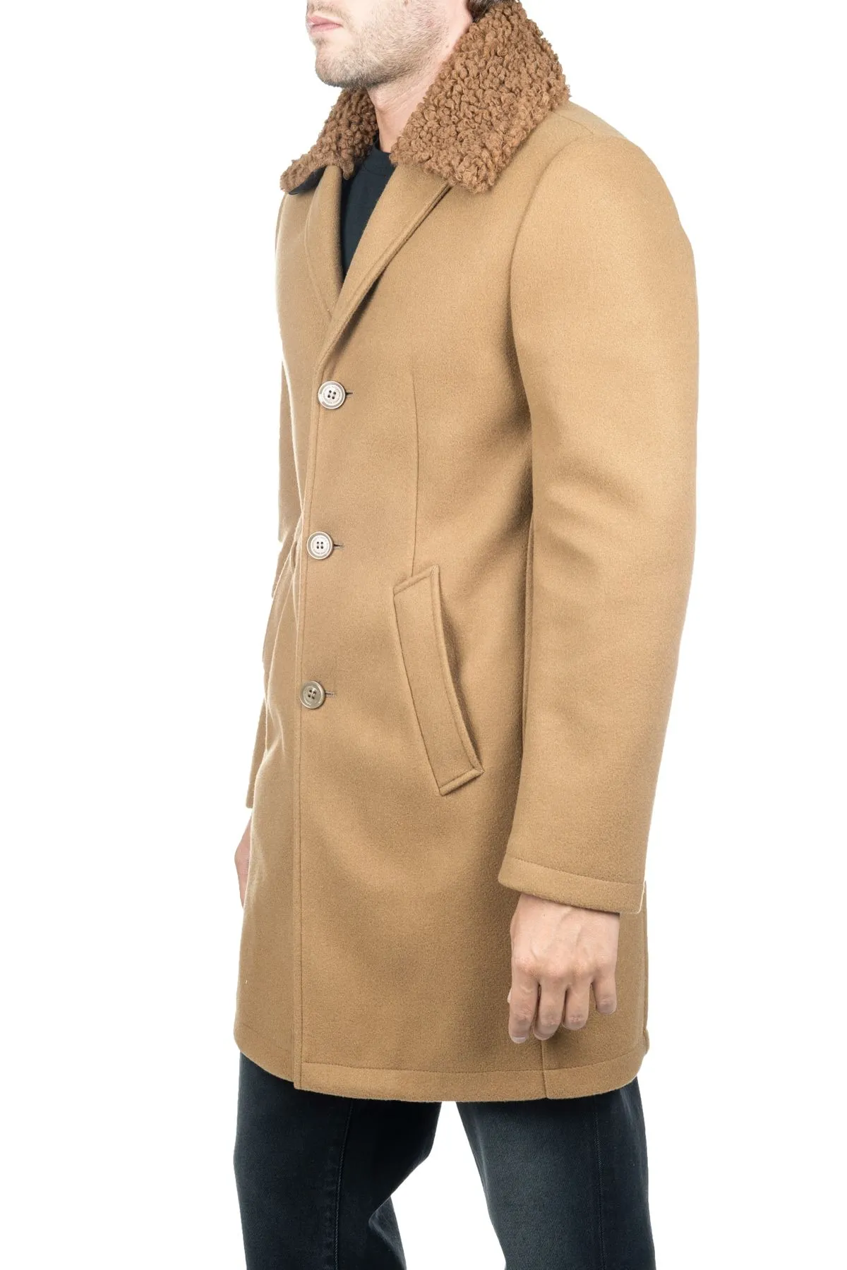CAPPOTTO CARAMELLO SERIO SF/PELO