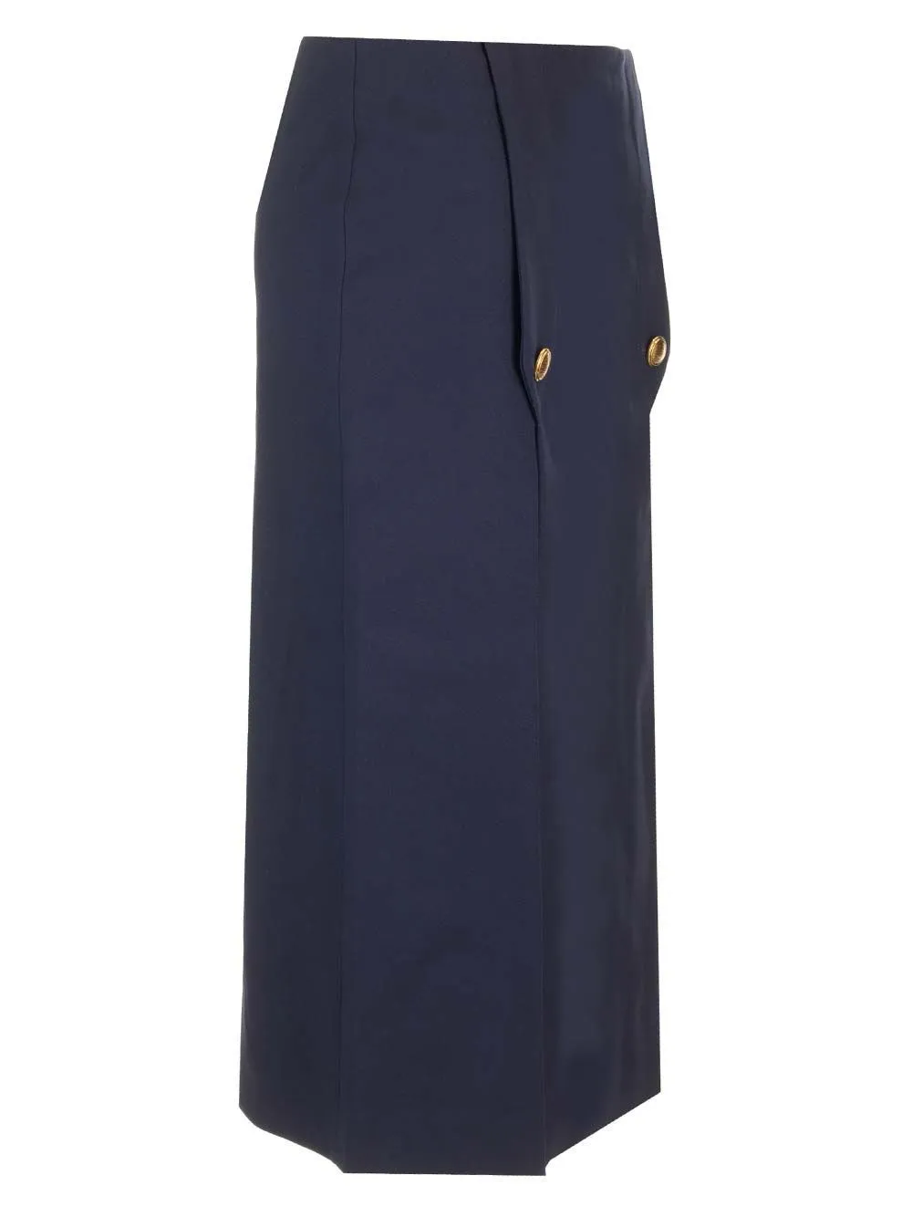   Chloe'  Gonna midi blu