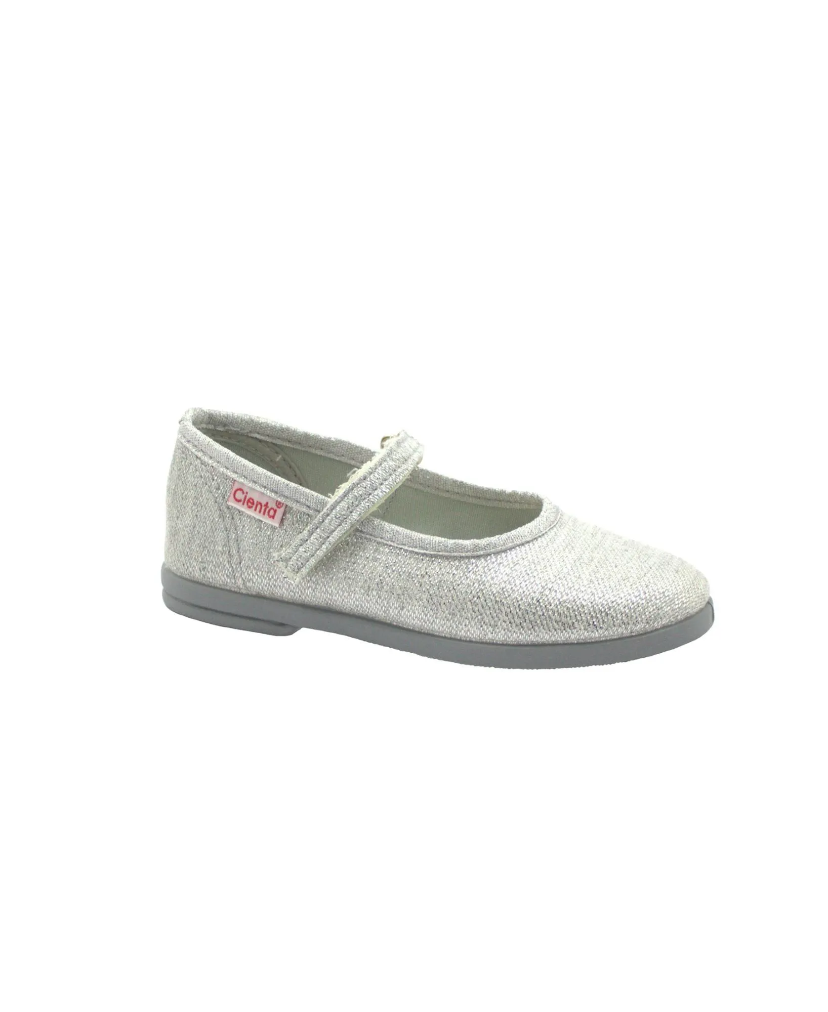 CIENTA 24013 20/27 plata argento scarpe bambina ballerina tessuto strappo