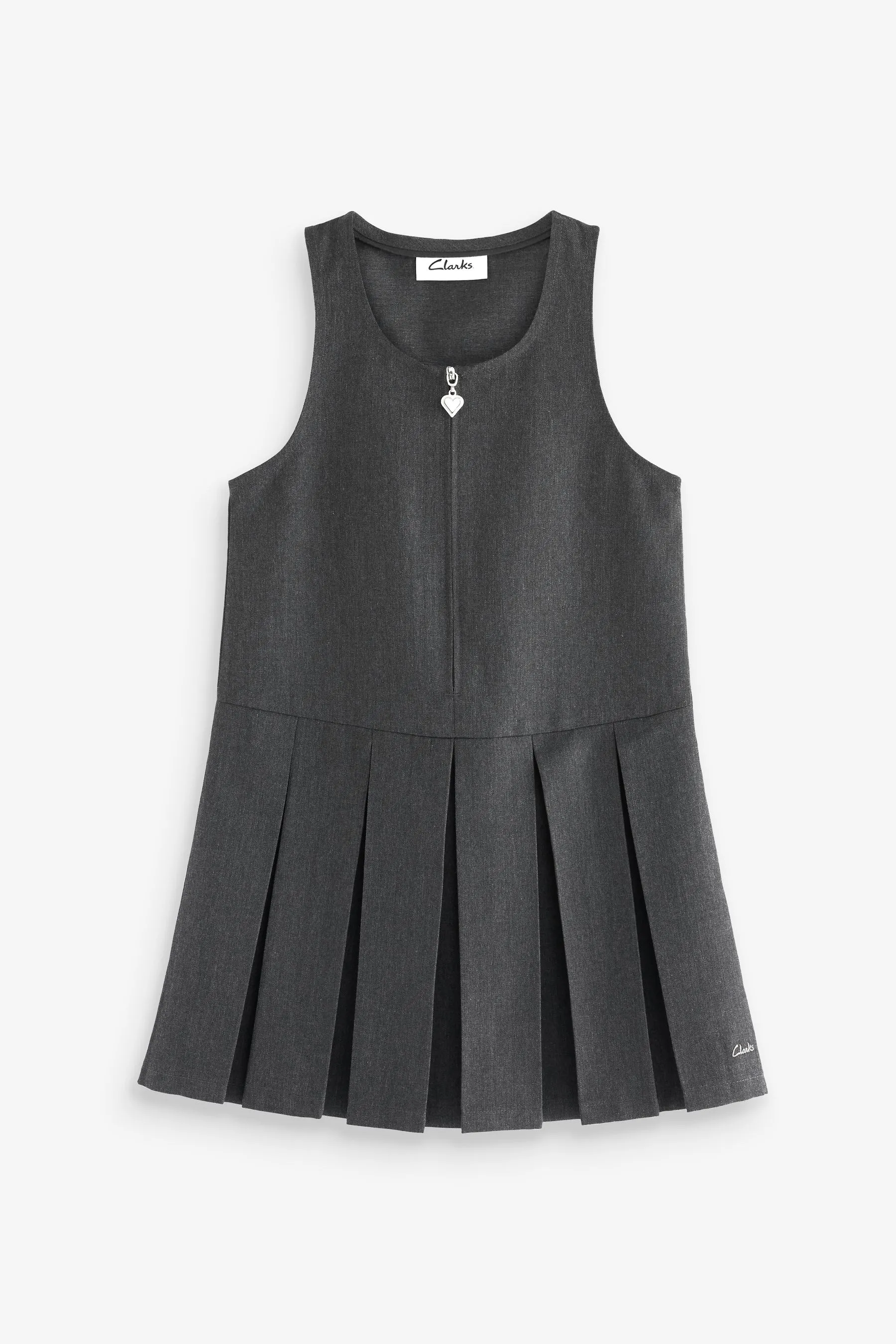 Clarks School Zip Scamiciato Frontale Vestito    