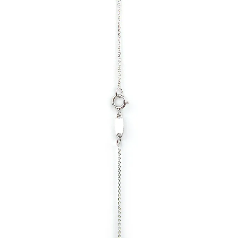 Collana con sfera di zirconi in oro bianco