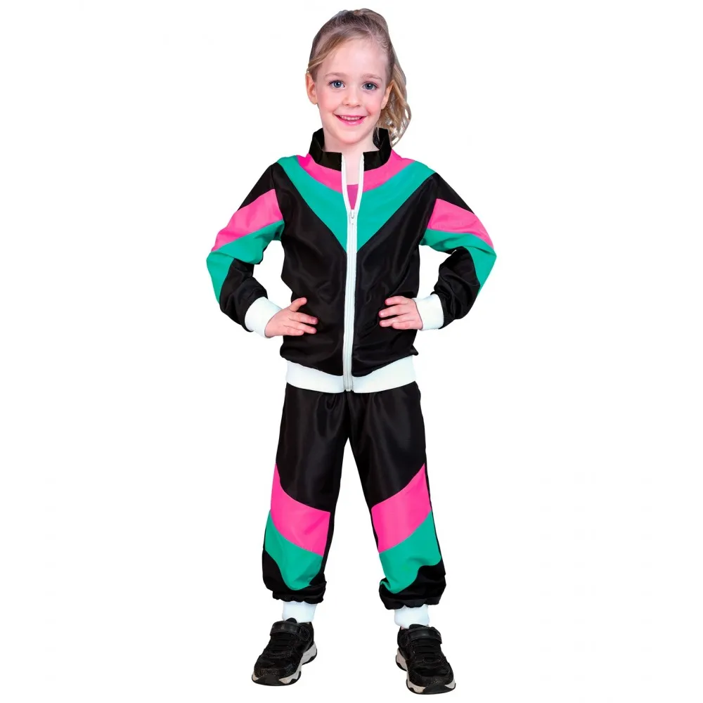 Costume Tuta Anni 80 Bambino Unisex per Feste a Tema, Taglia 4-5 anni, 116 cm