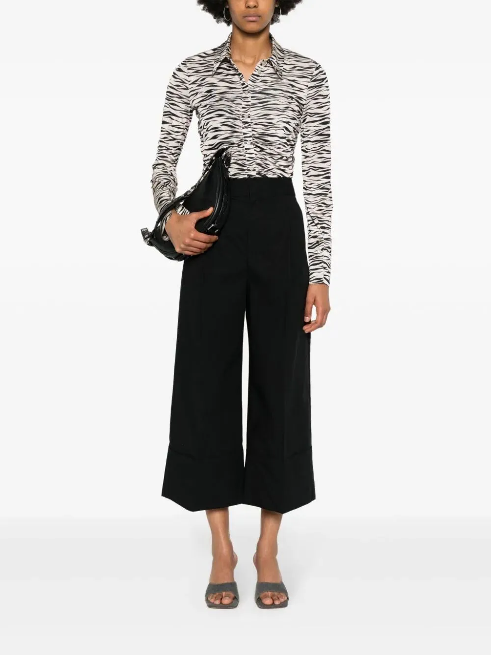 Cropped Wide Leg Pants