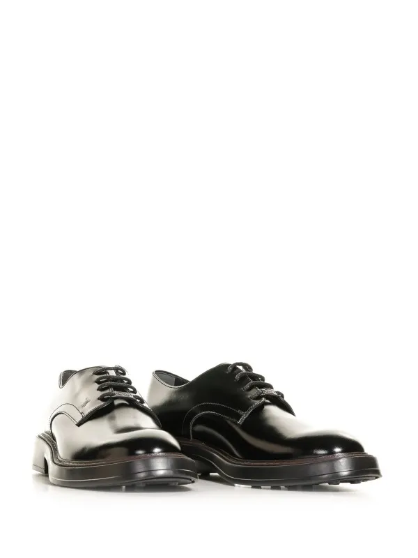 Derby in smooth leather