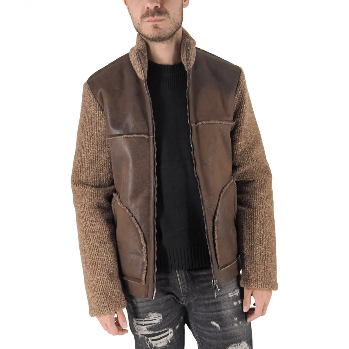 Eco Montone Con Maniche In Lana