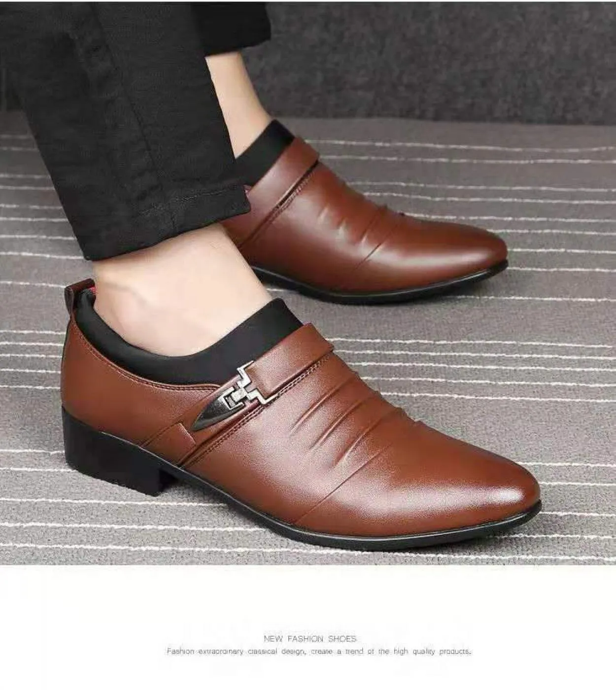 Eleganti scarpe in pelle da uomo Mocassini eleganti in pelle Scarpe Oxford in pelle Moda