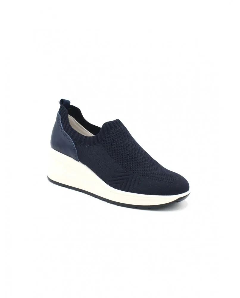 ENVAL SOFT 3755011 sneakers mocassini zeppa slipon blu