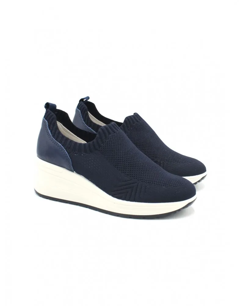 ENVAL SOFT 3755011 sneakers mocassini zeppa slipon blu