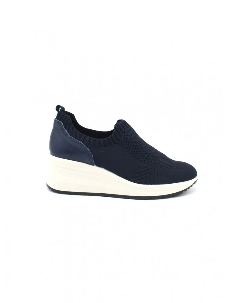 ENVAL SOFT 3755011 sneakers mocassini zeppa slipon blu
