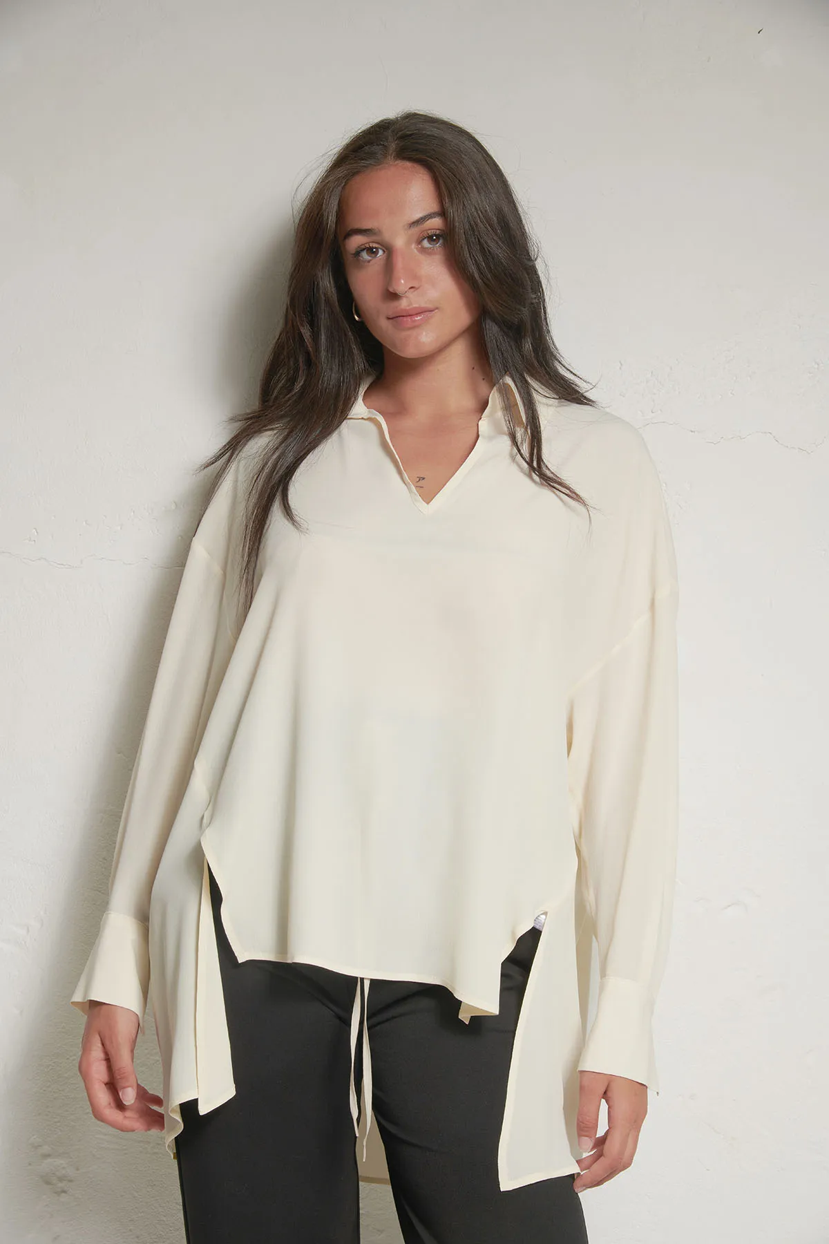 ERIKA CAVALLINI Camicia in Crepe de Chine MARTINA