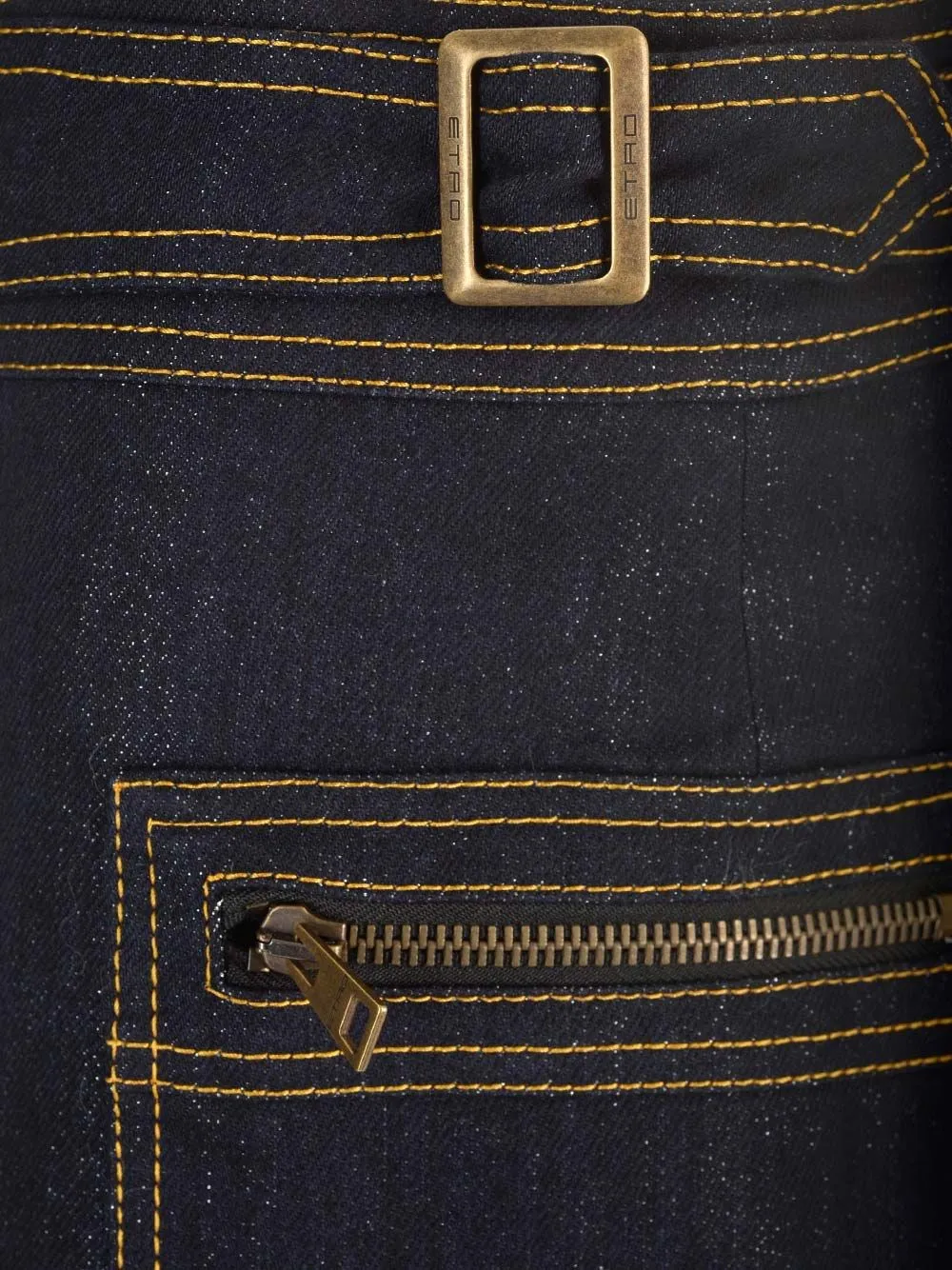   Etro  Gonna in denim blu scuro  