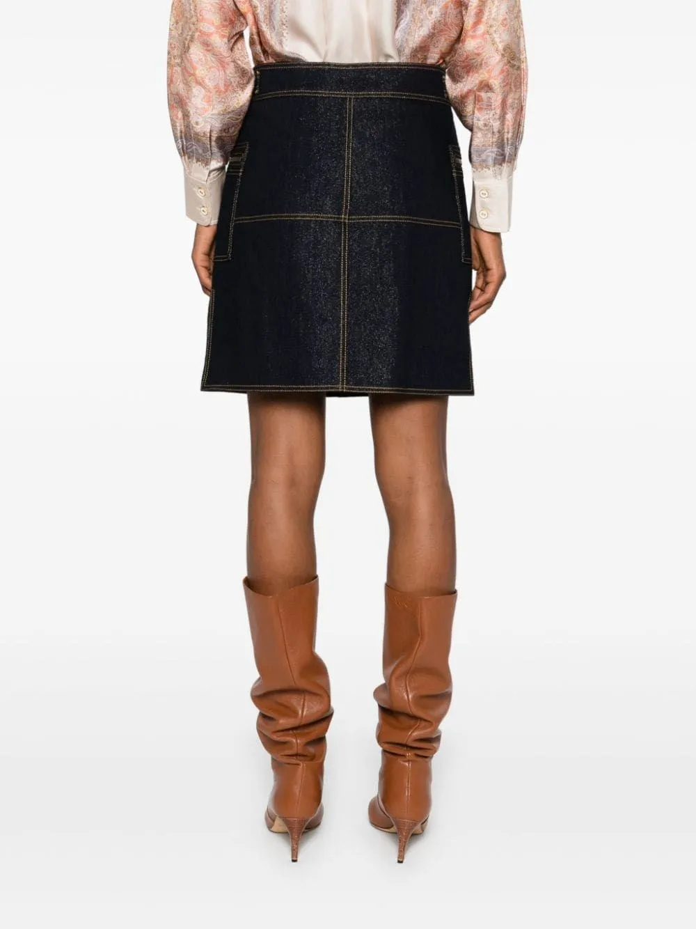   Etro  Gonna in denim blu scuro  