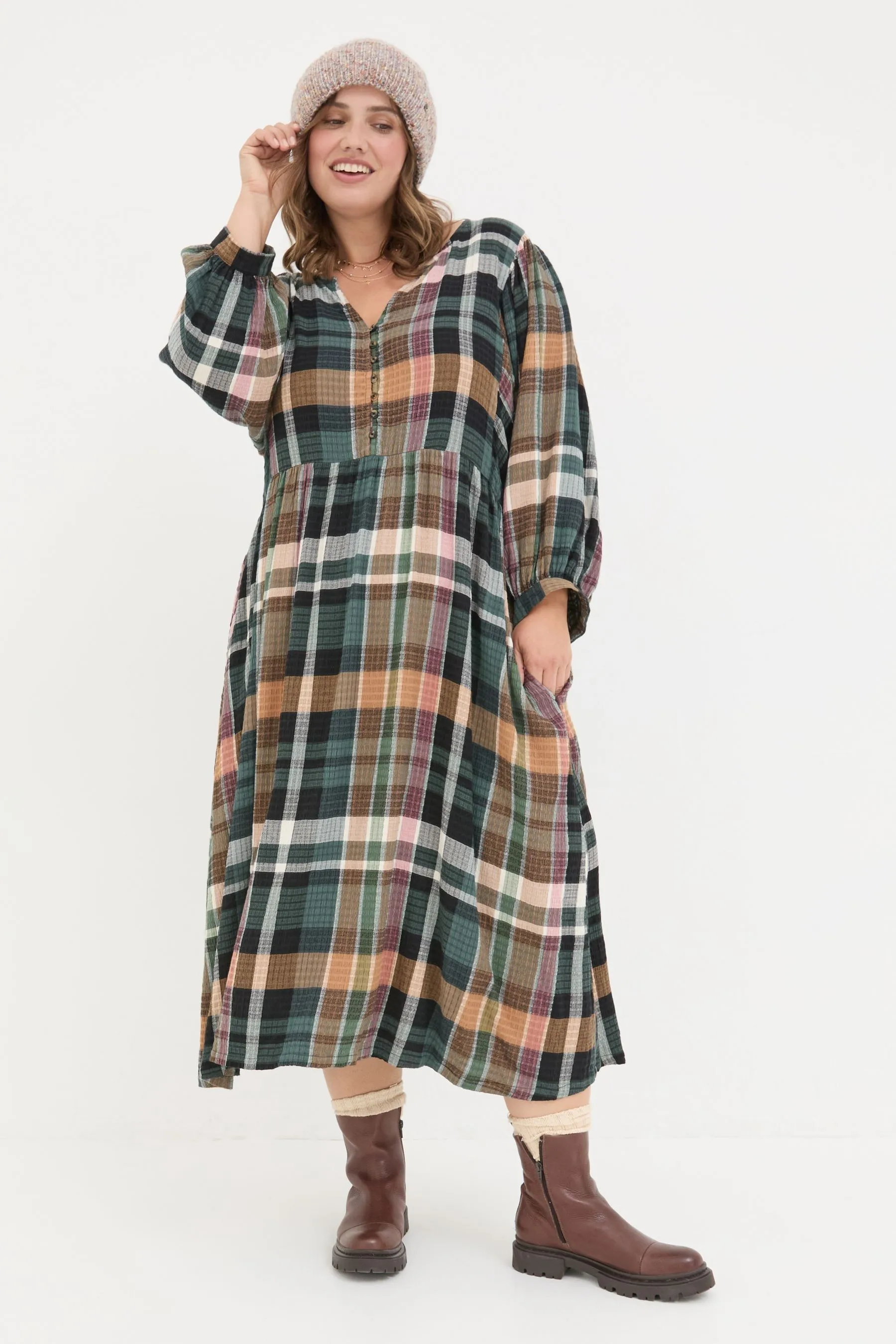 FatFace Check Vestito    