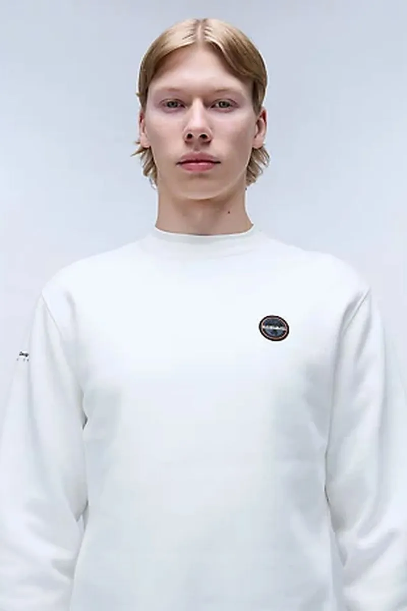 Felpa Badge uomo Bianco