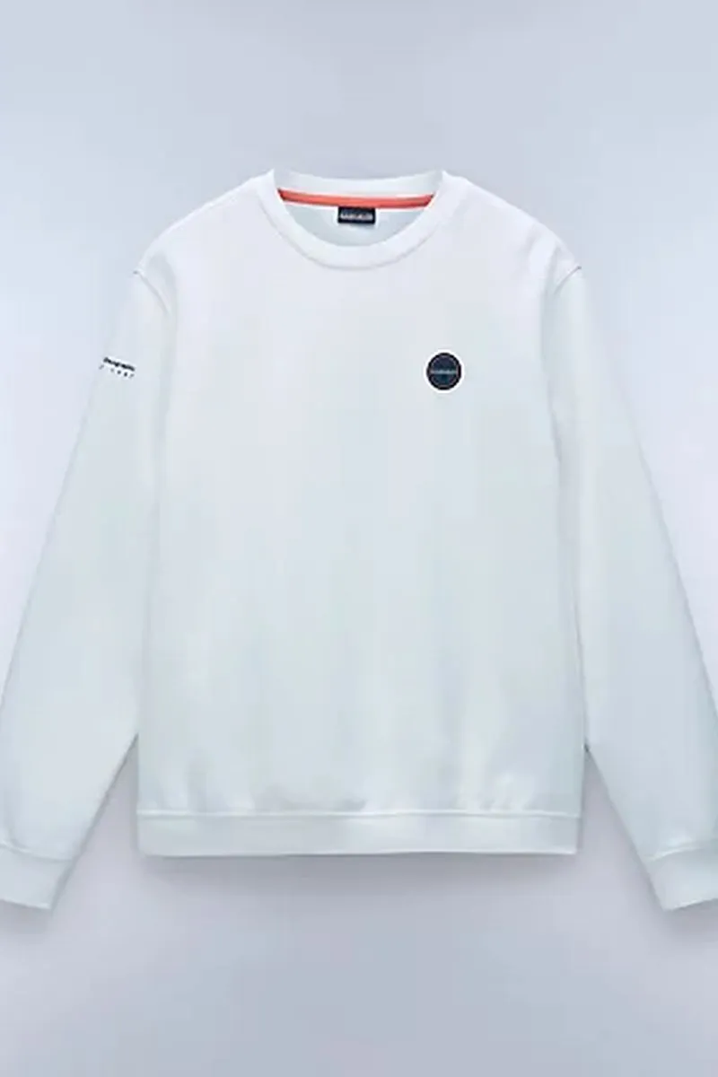 Felpa Badge uomo Bianco