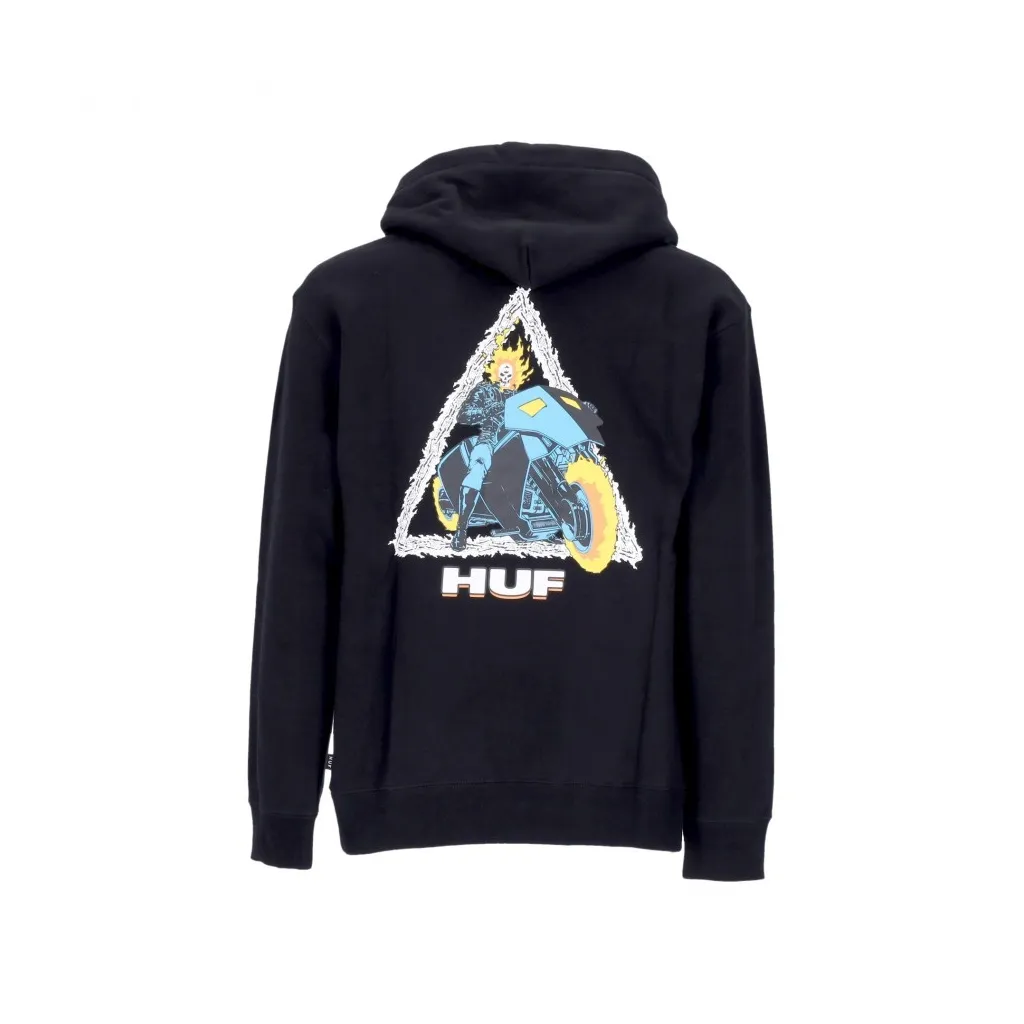 felpa cappuccio uomo ghost rider triple triangle po hoodie x marvel BLACK