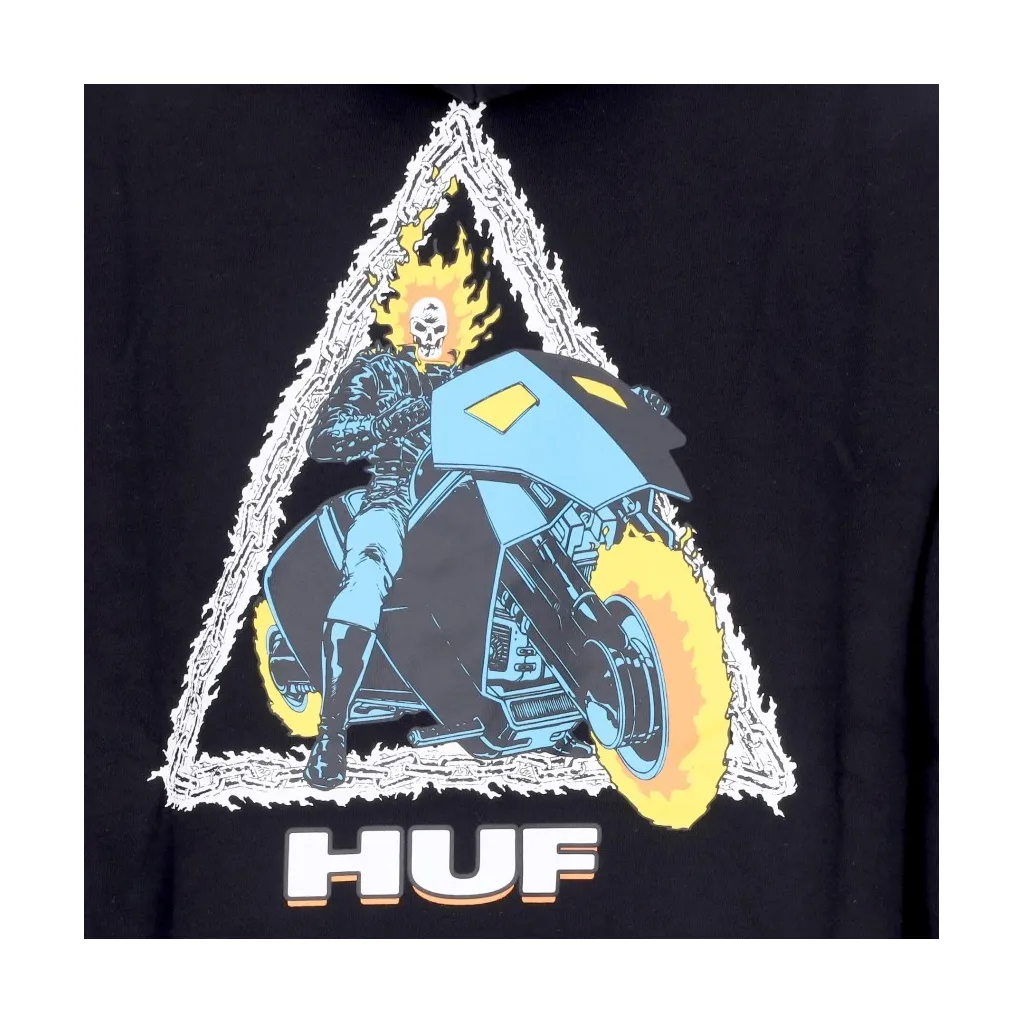 felpa cappuccio uomo ghost rider triple triangle po hoodie x marvel BLACK