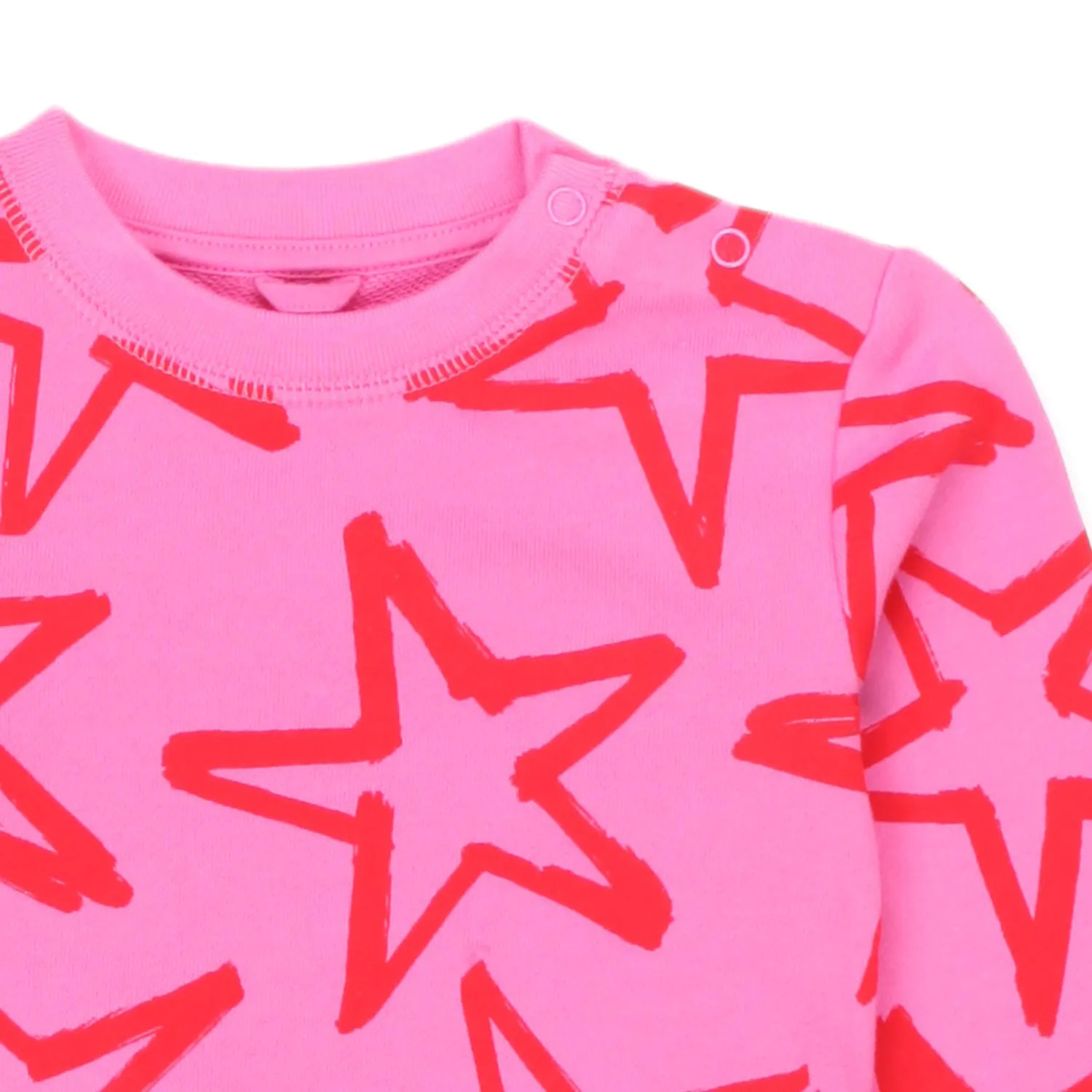 Felpa Rosa Con Stelle Rosse Bambina E Bebè