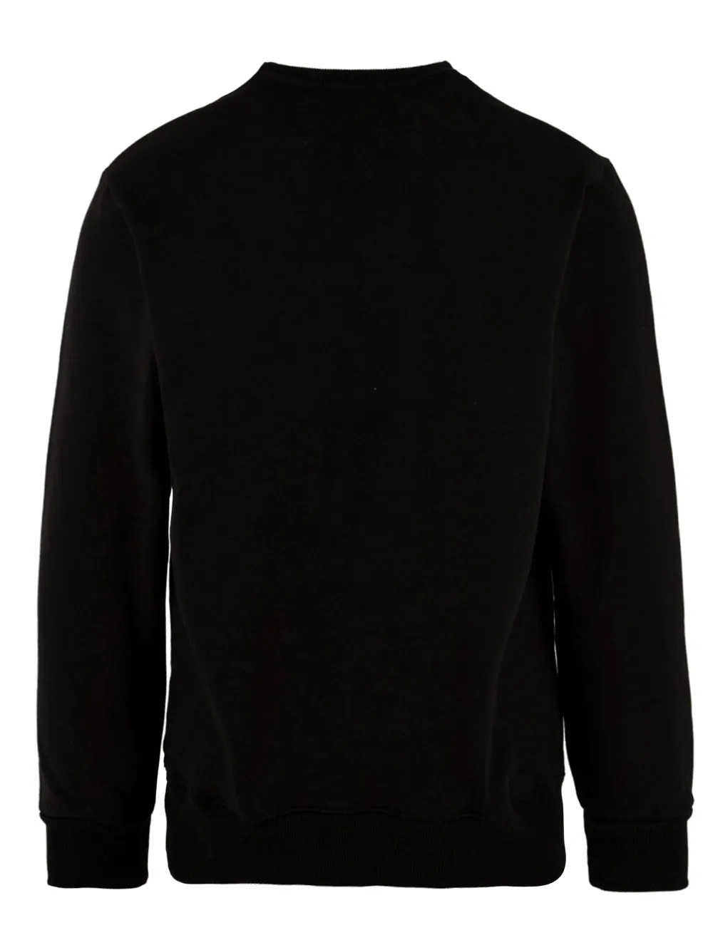 Felpa uomo nera girocollo con logo piccolo DS2