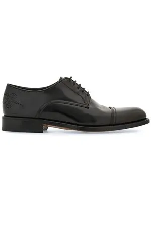 FERRAGAMO Calzature,Scarpe Derby in pelle di vitello nero 