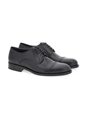 FERRAGAMO Calzature,Scarpe Derby in pelle di vitello nero 