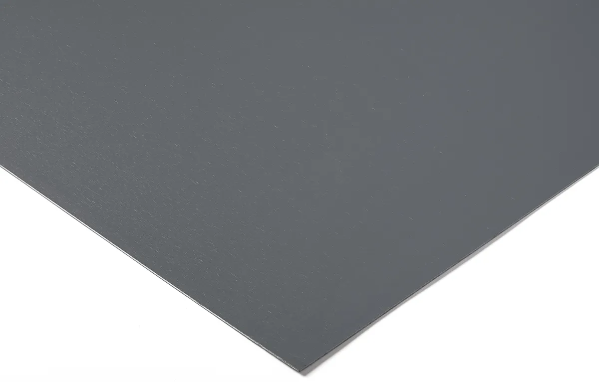 Foglio di plastica Tipo pieno RS PRO in PVC, Grigio, 1000mm x 500mm x 25mm