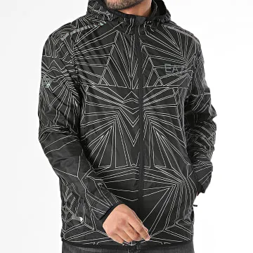 Giacca a vento 3DPB02-PNFHZ Nero Argento