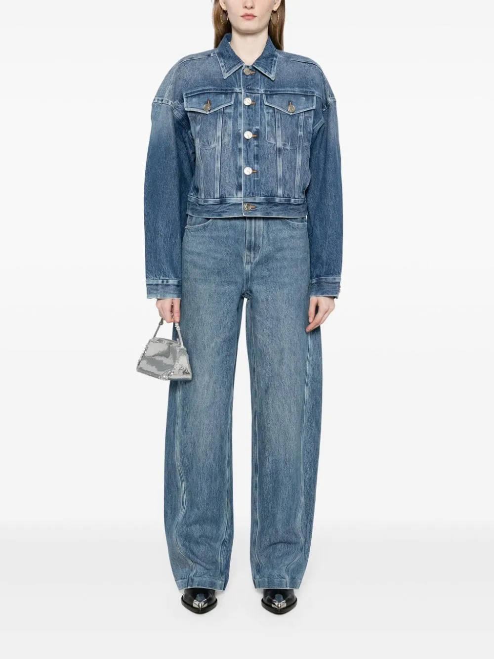 Giacca denim in blu - donna