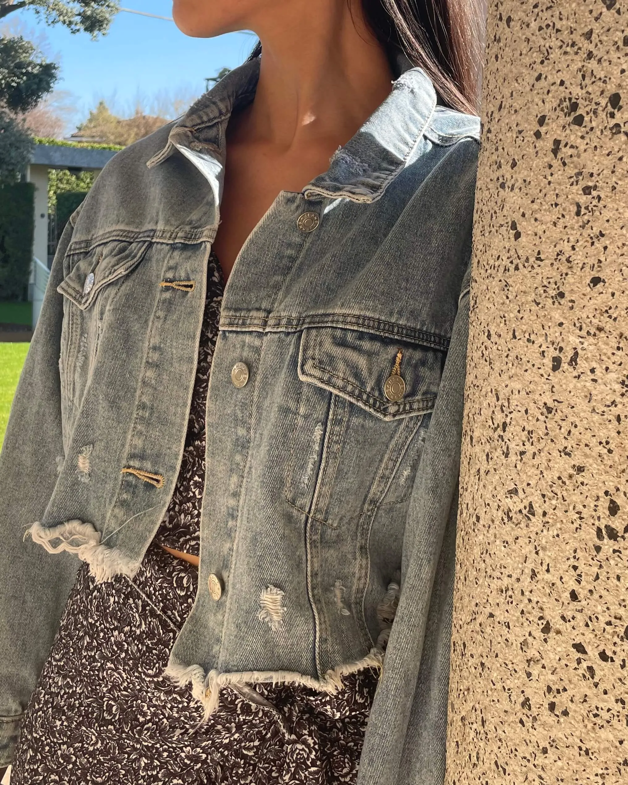 Giacca in denim cropped