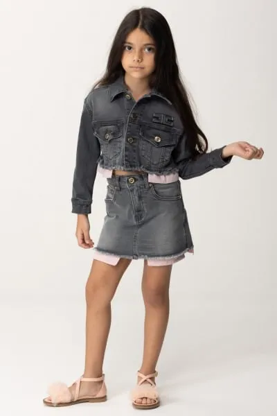Giacca in denim LIGHT BLACK DENIM