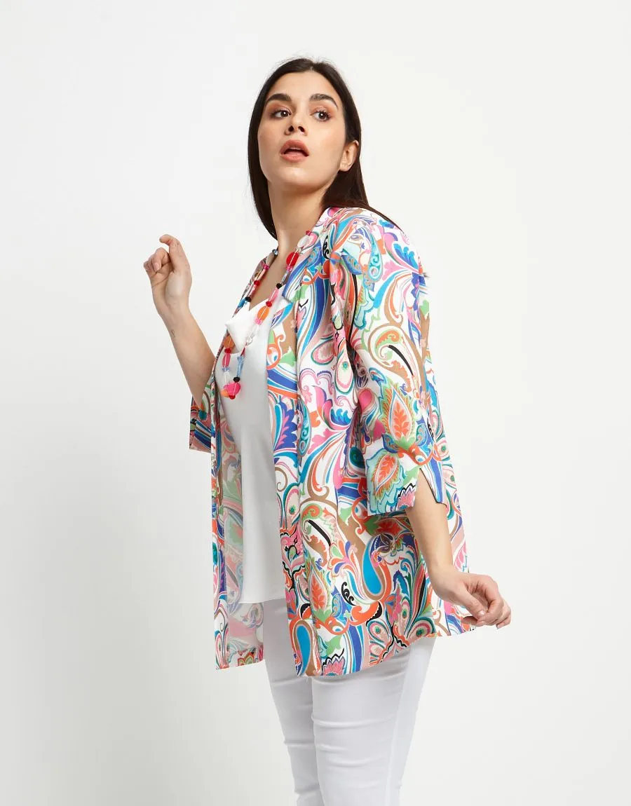 Giacca in lino multicolor