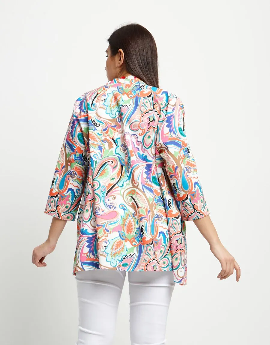 Giacca in lino multicolor
