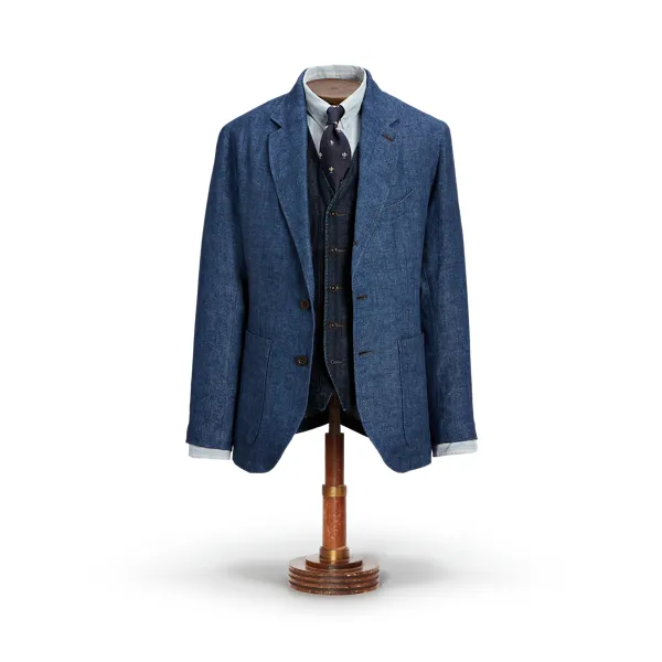 Giacca Unconstructed in twill di lino