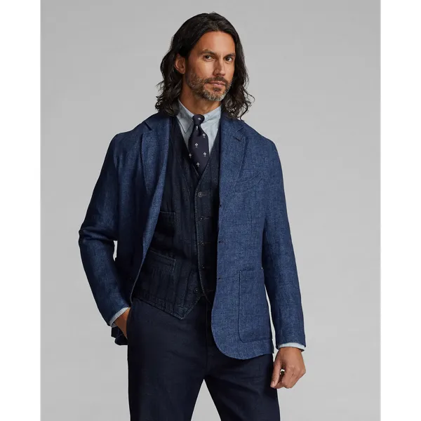 Giacca Unconstructed in twill di lino