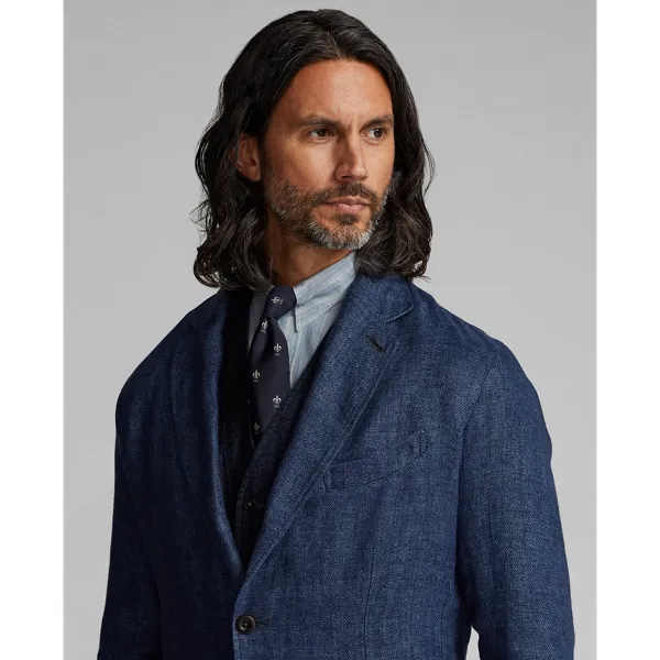 Giacca Unconstructed in twill di lino