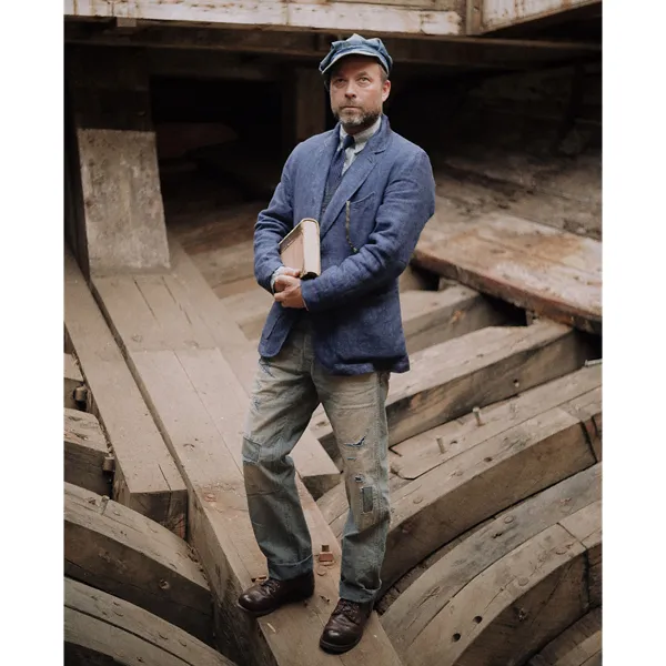 Giacca Unconstructed in twill di lino