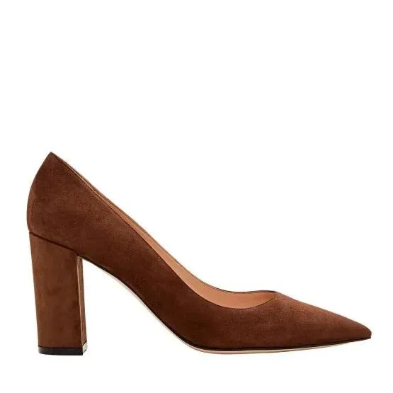 Gianvito Rossi 85Mm Suede Piper Pump Brown 