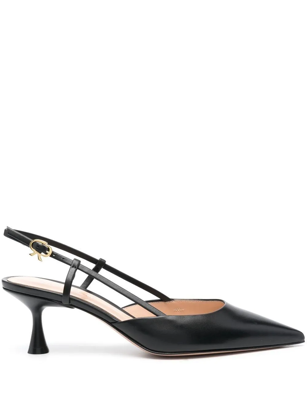 Gianvito Rossi-Pumps nera con cinturino posteriore