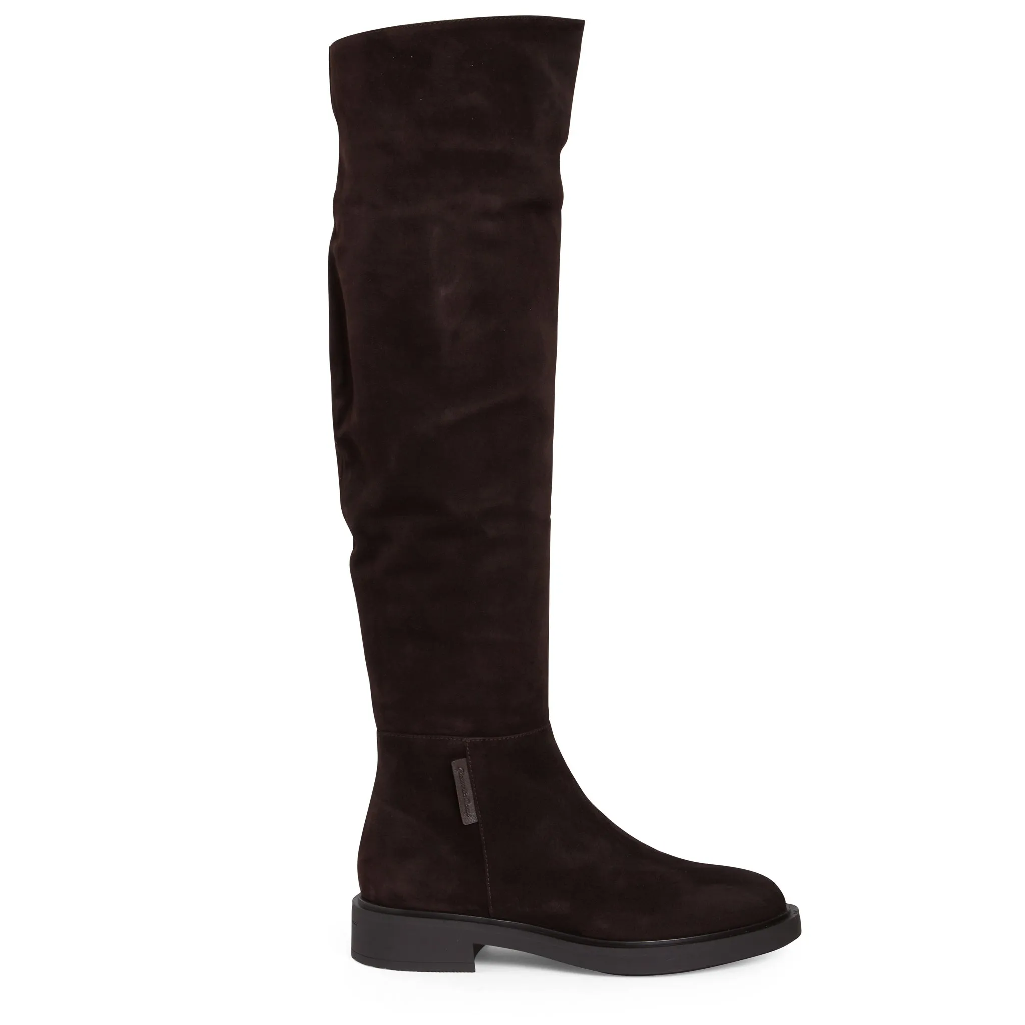 GIANVITO ROSSI  Stivale alto in suede marrone