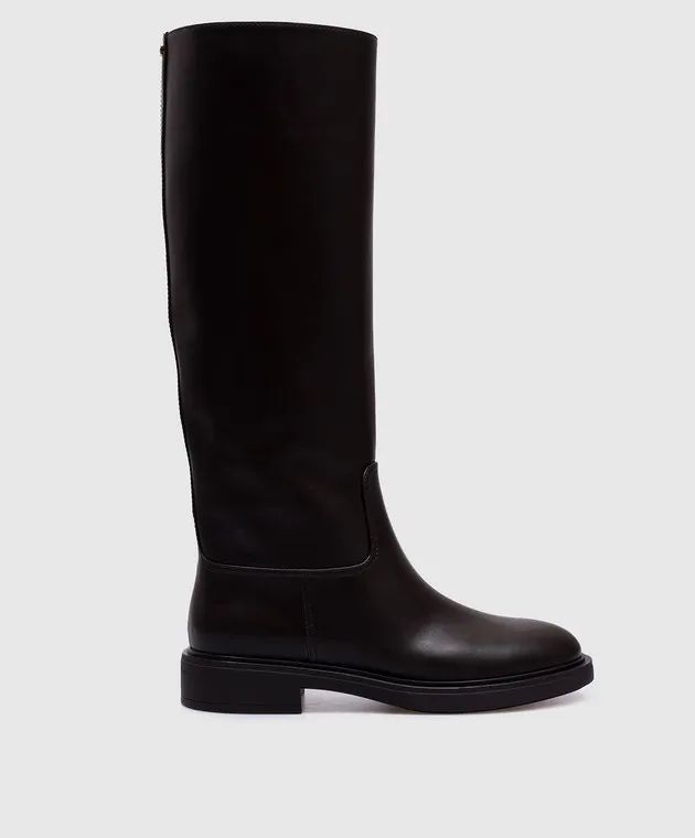 Gianvito Rossi Stivali ASCOTT in pelle marrone G8012820GOMCLN