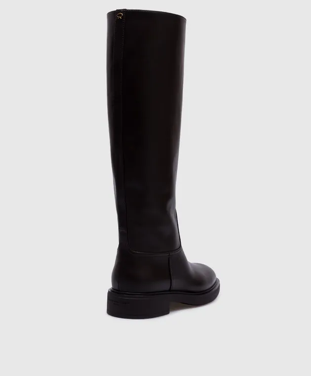 Gianvito Rossi Stivali ASCOTT in pelle marrone G8012820GOMCLN
