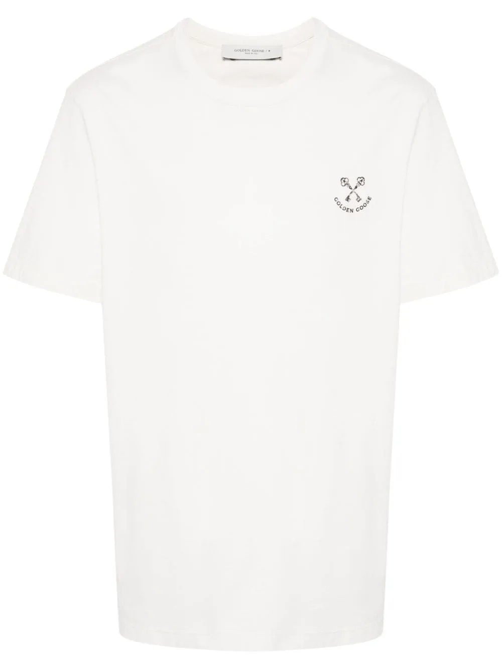 Golden Goose T-shirt Bianco Uomo Stampa Logo