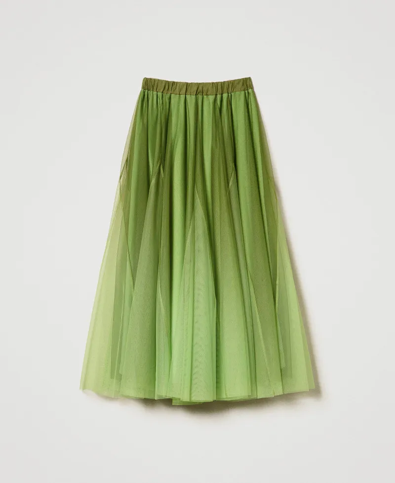 Gonna in tulle con stampa dégradé
