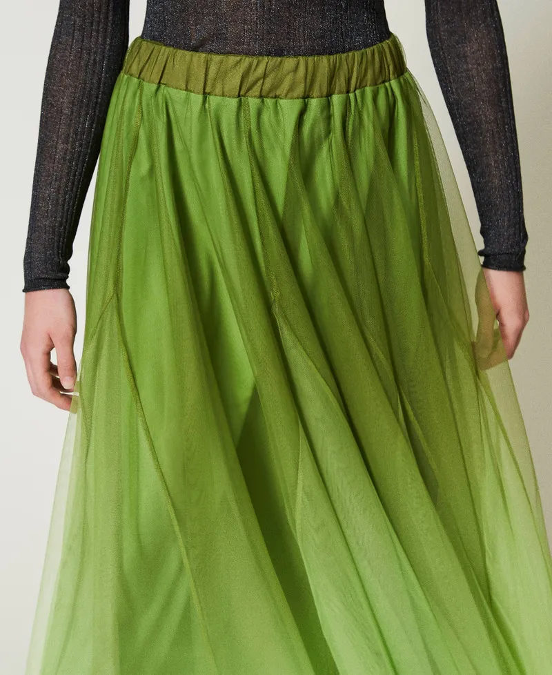Gonna in tulle con stampa dégradé