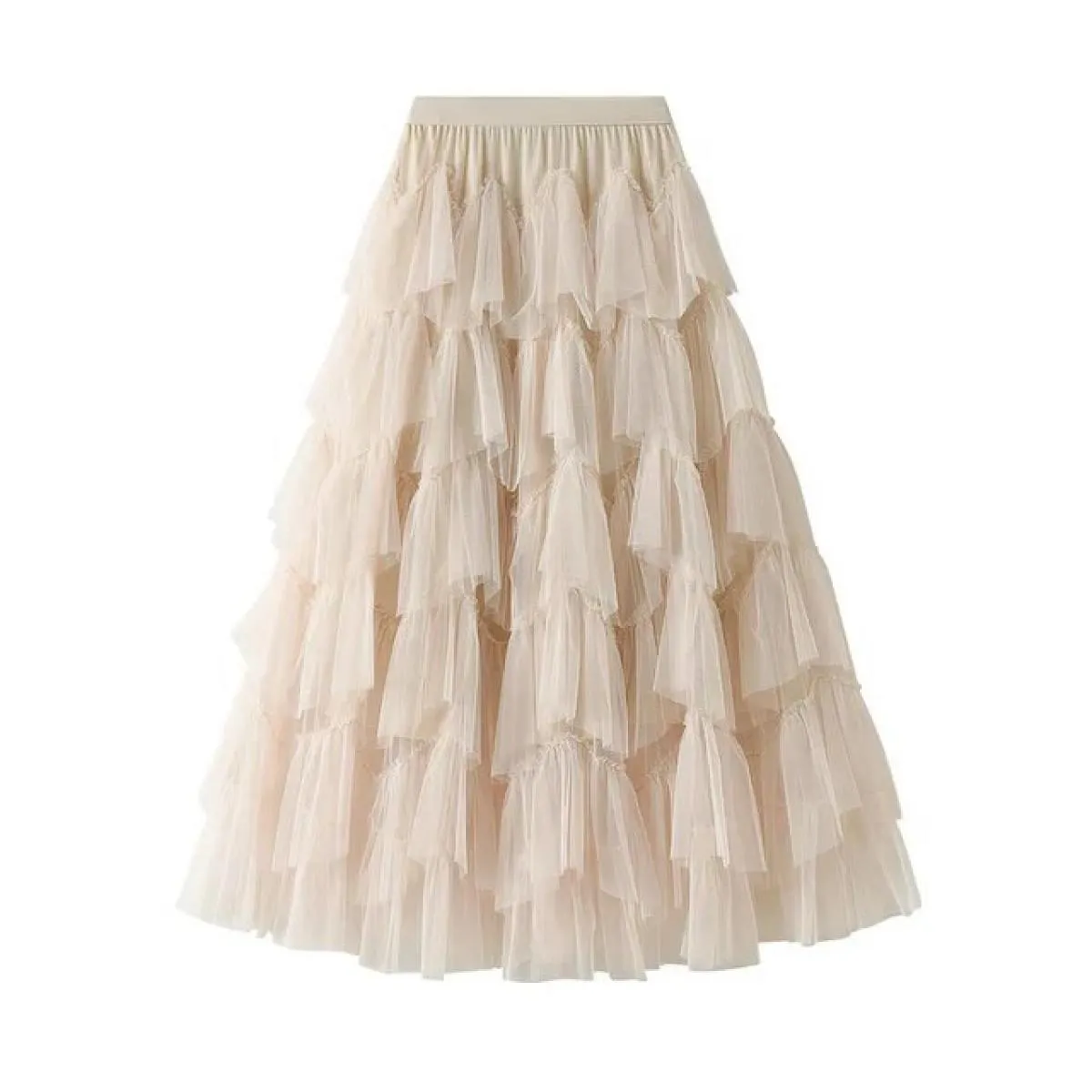 Gonna in tulle tinta unita Primavera Estate Donna Moda Gonna lunga lunga Gonna da ballo vintage femminile Gonne Gonna da donna