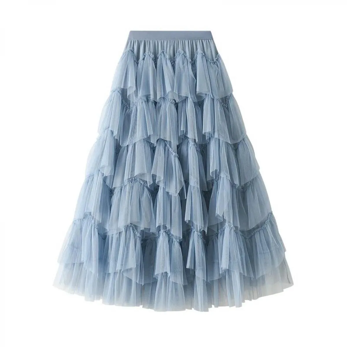 Gonna in tulle tinta unita Primavera Estate Donna Moda Gonna lunga lunga Gonna da ballo vintage femminile Gonne Gonna da donna