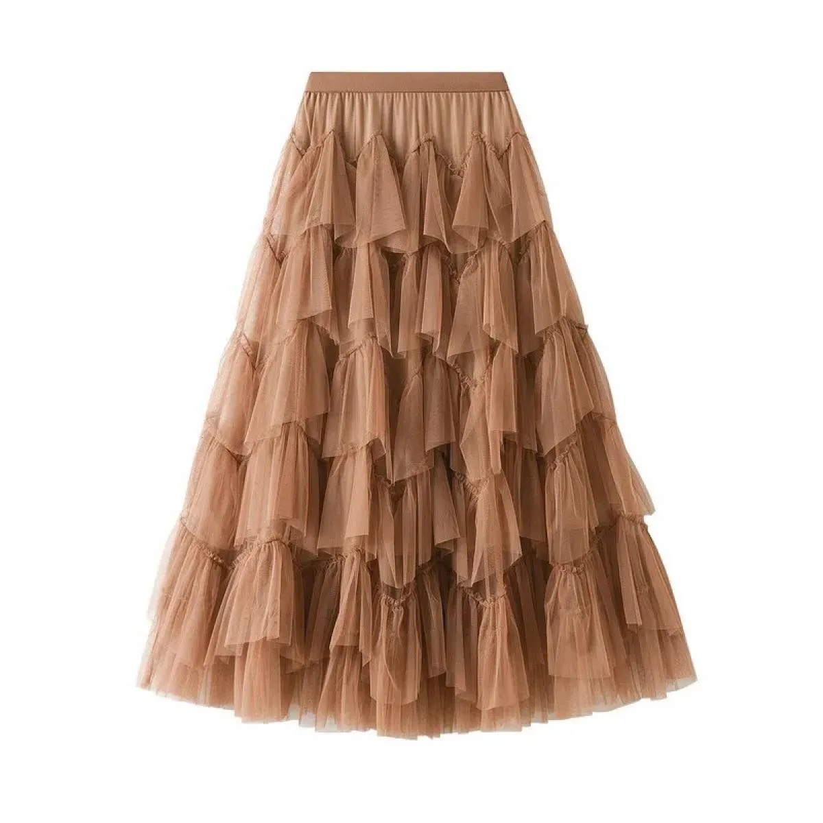 Gonna in tulle tinta unita Primavera Estate Donna Moda Gonna lunga lunga Gonna da ballo vintage femminile Gonne Gonna da donna